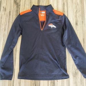 Men's Denver Broncos half zip fleece